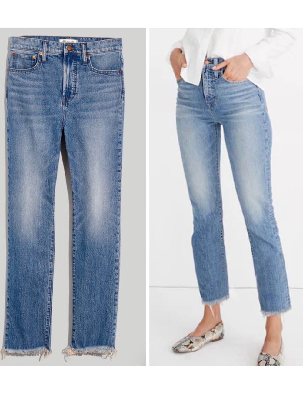 Madewell Perfect Vintage Jeans – Ainsworth Wash – Raw Hem